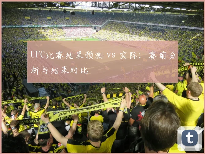 UFC比赛结果预测 vs 实际：赛前分析与结果对比